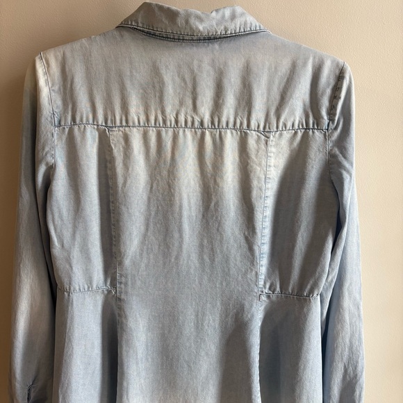 Vintage America Blues Womens Sz Small Boho Lyocell Tunic ruffle button down - Picture 8 of 10